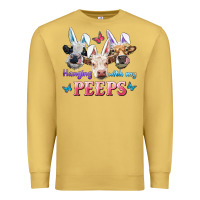 Antique Gold Hanging With My Peeps Cows Premium Sweatshirt - RanaPortraitStore