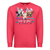 Cardinal Hanging With My Peeps Cows Premium Sweatshirt - RanaPortraitStore