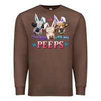 Chestnut Hanging With My Peeps Cows Premium Sweatshirt - RanaPortraitStore