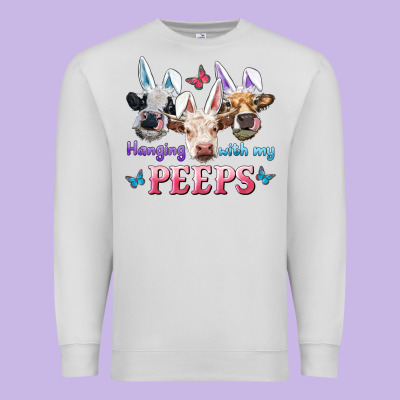 Hanging With My Peeps Cows Premium Sweatshirt Designed By Ranaportraitstore