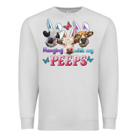 Dove Grey Hanging With My Peeps Cows Premium Sweatshirt - RanaPortraitStore