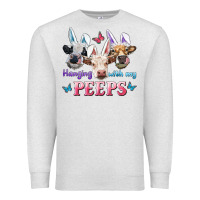 Oatmeal Heather Hanging With My Peeps Cows Premium Sweatshirt - RanaPortraitStore