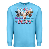 Ocean Blue Hanging With My Peeps Cows Premium Sweatshirt - RanaPortraitStore