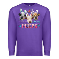 Purple Hanging With My Peeps Cows Premium Sweatshirt - RanaPortraitStore