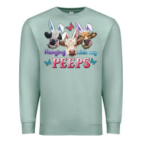 Seafoam Hanging With My Peeps Cows Premium Sweatshirt - RanaPortraitStore