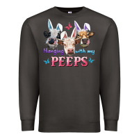 Smoke Hanging With My Peeps Cows Premium Sweatshirt - RanaPortraitStore