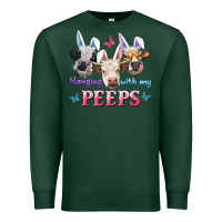 Sports Green Hanging With My Peeps Cows Premium Sweatshirt - RanaPortraitStore