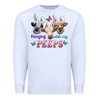 White Hanging With My Peeps Cows Premium Sweatshirt - RanaPortraitStore