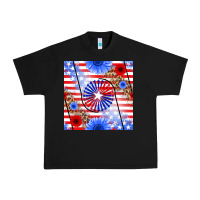Black patriotic usa flag and sunflower Urban Heavy Tee - BundleAndBundleShop