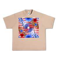 Burro patriotic usa flag and sunflower Urban Heavy Tee - BundleAndBundleShop
