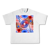 Lunar Rock patriotic usa flag and sunflower Urban Heavy Tee - BundleAndBundleShop