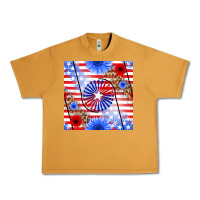 Peanut Butter patriotic usa flag and sunflower Urban Heavy Tee - BundleAndBundleShop