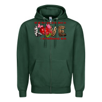 Sports Green let all that you do be done in love i corinthians Zipper Hoodie - NancyCooperArtShop