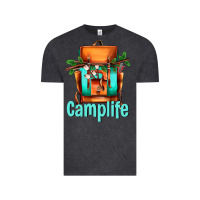 Vintage Black camp life camp backpack Vintage Tee - AdoDesignShop