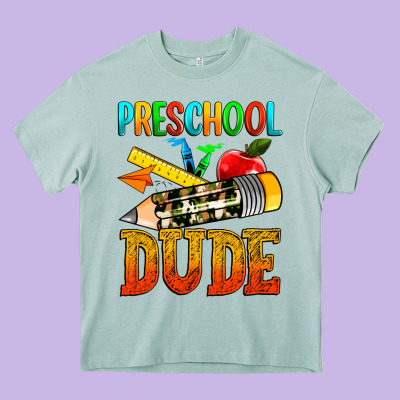 Preschool Dude Heavy Core Tee Designed By Texasbilliewilder