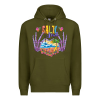 Army Green Salty soul Premium Hoodie - NancyCooperArtShop