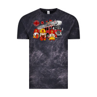 Cloud Black fire truck gnomes Vintage Tee - Artiststas