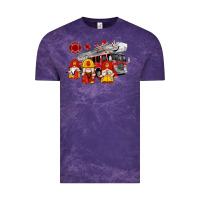 Cloud Purple fire truck gnomes Vintage Tee - Artiststas