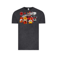 Vintage Black fire truck gnomes Vintage Tee - Artiststas