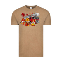 Vintage Coffee fire truck gnomes Vintage Tee - Artiststas