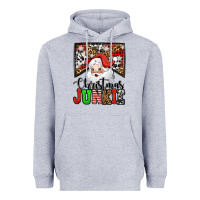 Heather Grey Christmas junkie Santa Claus Heavyweight Hoodie - Jasminsmagicworld