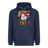 Navy Christmas junkie Santa Claus Heavyweight Hoodie - Jasminsmagicworld