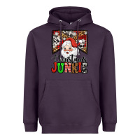 Plum Christmas junkie Santa Claus Heavyweight Hoodie - Jasminsmagicworld