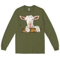 Army Green baby cashmere goat Long Sleeve Tee - LillyAllenDesigns