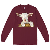 Burgundy baby cashmere goat Long Sleeve Tee - LillyAllenDesigns