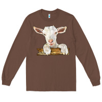 Chestnut baby cashmere goat Long Sleeve Tee - LillyAllenDesigns