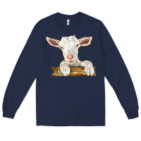 Navy baby cashmere goat Long Sleeve Tee - LillyAllenDesigns