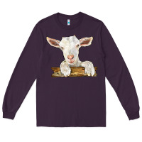 Plum baby cashmere goat Long Sleeve Tee - LillyAllenDesigns