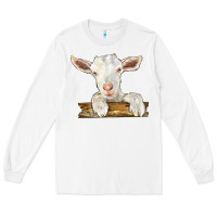 White baby cashmere goat Long Sleeve Tee - LillyAllenDesigns
