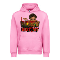Fuchsia Pink i am black history black boy peekaboo juneteenth Urban Hoodie - CowGirlArtShop