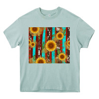 Arona western sunflower cactus serape and cowhide Heavy Core Tee - Artiststas