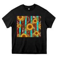 Black western sunflower cactus serape and cowhide Heavy Core Tee - Artiststas