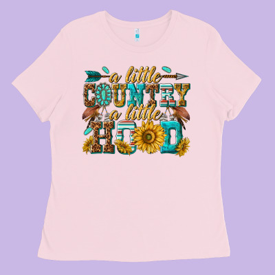 Ladies Tee a little country a little hood