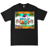 Black born to camp Premium Tee - Zillion Design Studio
