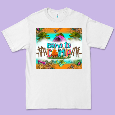 Born To Camp Premium Tee Designed By Zillion Design Studio
