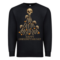 Black Happy Consumption Day Premium Sweatshirt - RanaPortraitStore