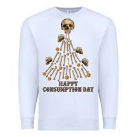 White Happy Consumption Day Premium Sweatshirt - RanaPortraitStore