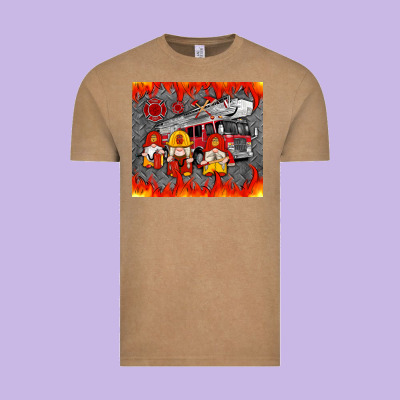 Fire Truck Gnomes Vintage Tee Designed By Artiststas