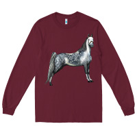 Burgundy Tennessee Walking Horse Long Sleeve Tee - LillyAllenDesigns
