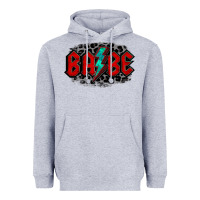 Heather Grey lightning bolt babe Heavyweight Hoodie - Jasminsmagicworld