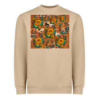 Mushroom sunflower turquoise leopard cowhide horseshoe Heavyweight Sweatshirt - Artiststas
