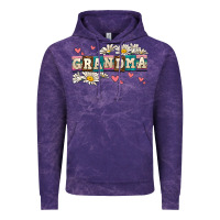 Cloud Purple daisy grandma Vintage Hoodie - AdoDesignShop