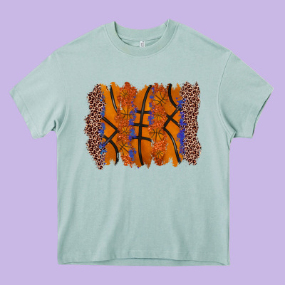 Basketball Brushstroke Heavy Core Tee Designed By Zillion Design Studio