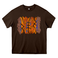 Chocolate Brown basketball brushstroke Heavy Core Tee - Zillion Design Studio