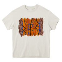 Cream basketball brushstroke Heavy Core Tee - Zillion Design Studio