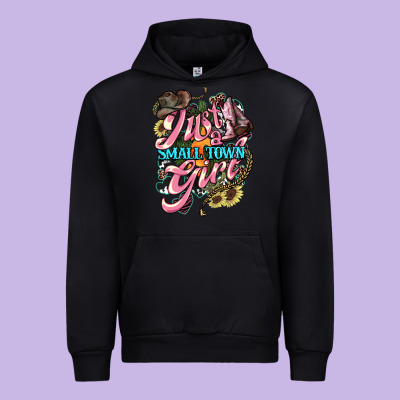 Just A Small Town Girl Urban Hoodie Designed By Howdyjamesfarm